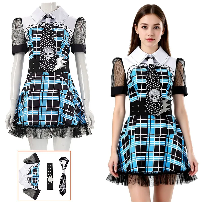 Anime Monster Cosplay Costume High Frankie Stein Kiki +Dress cosplay Outfit Nice Stitching for women Halloween Party Restor
Anime Monster Cosplay Costume High Frankie Stein Kiki +Dress cosplay Outfit Nice Stitching for women Halloween Party Restor