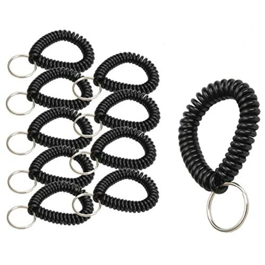 2" Spiral Wrist Coil with Steel Key Ring, Multi-Color Flexible Wrist Band Key Chain Bracelet, Stretches to 12",,10 PK
2" Spiral Wrist Coil with Steel Key Ring, Multi-Color Flexible Wrist Band Key Chain Bracelet, Stretches to 12",,10 PK
