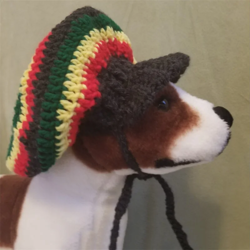 Funny Creative pet dog hat Halloween cosplay costume Shooting prop Handmade croc00heted Rotating fringe pattern style warm hat
Funny Creative pet dog hat Halloween cosplay costume Shooting prop Handmade croc00heted Rotating fringe pattern style warm hat