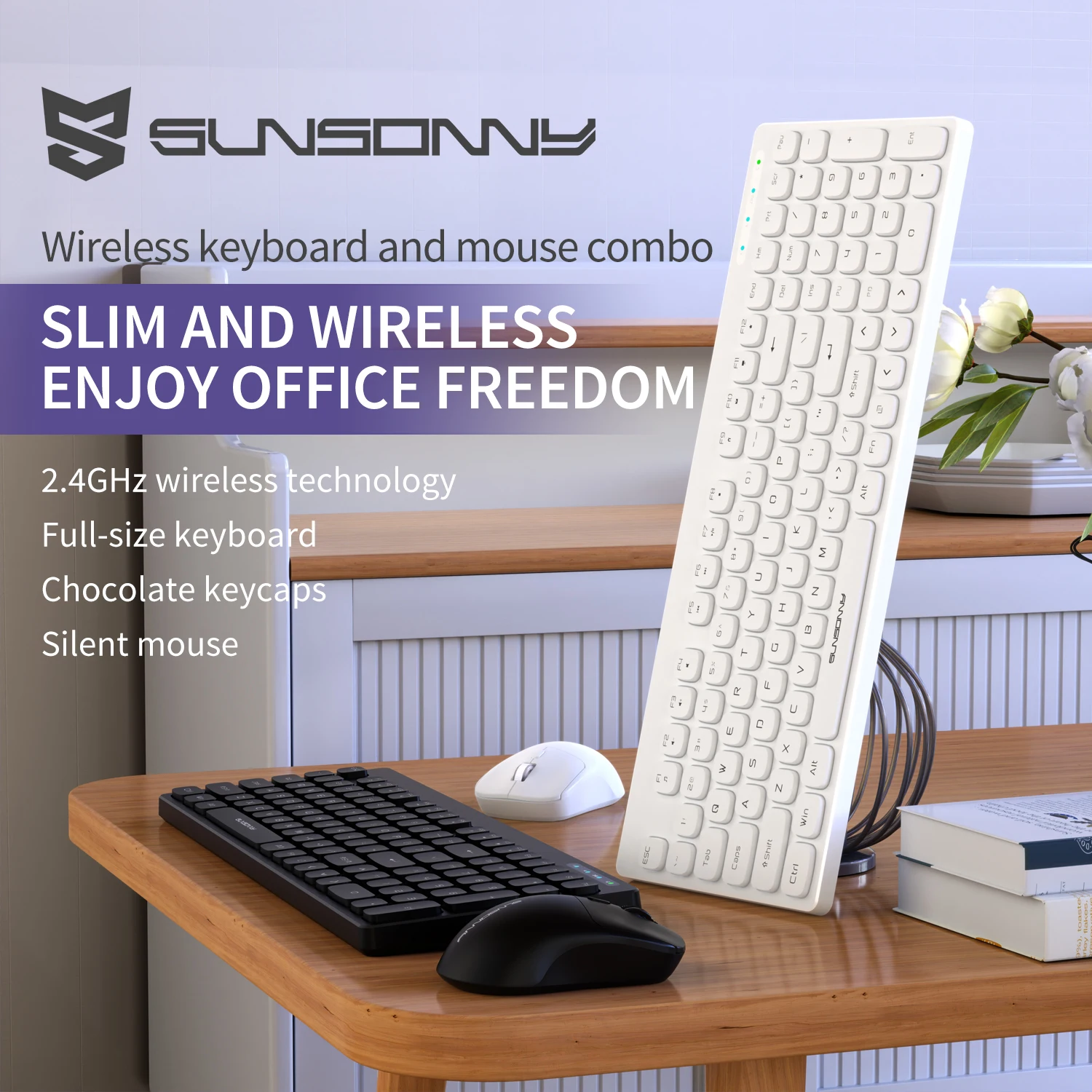 SUNSONNY беспроводная клавиатура и мышь, шоколадная бесшумная офисная клавиатура и мышь для настольного ноутбука
SUNSONNY беспроводная клавиатура и мышь, шоколадная бесшумная офисная клавиатура и мышь для настольного ноутбука