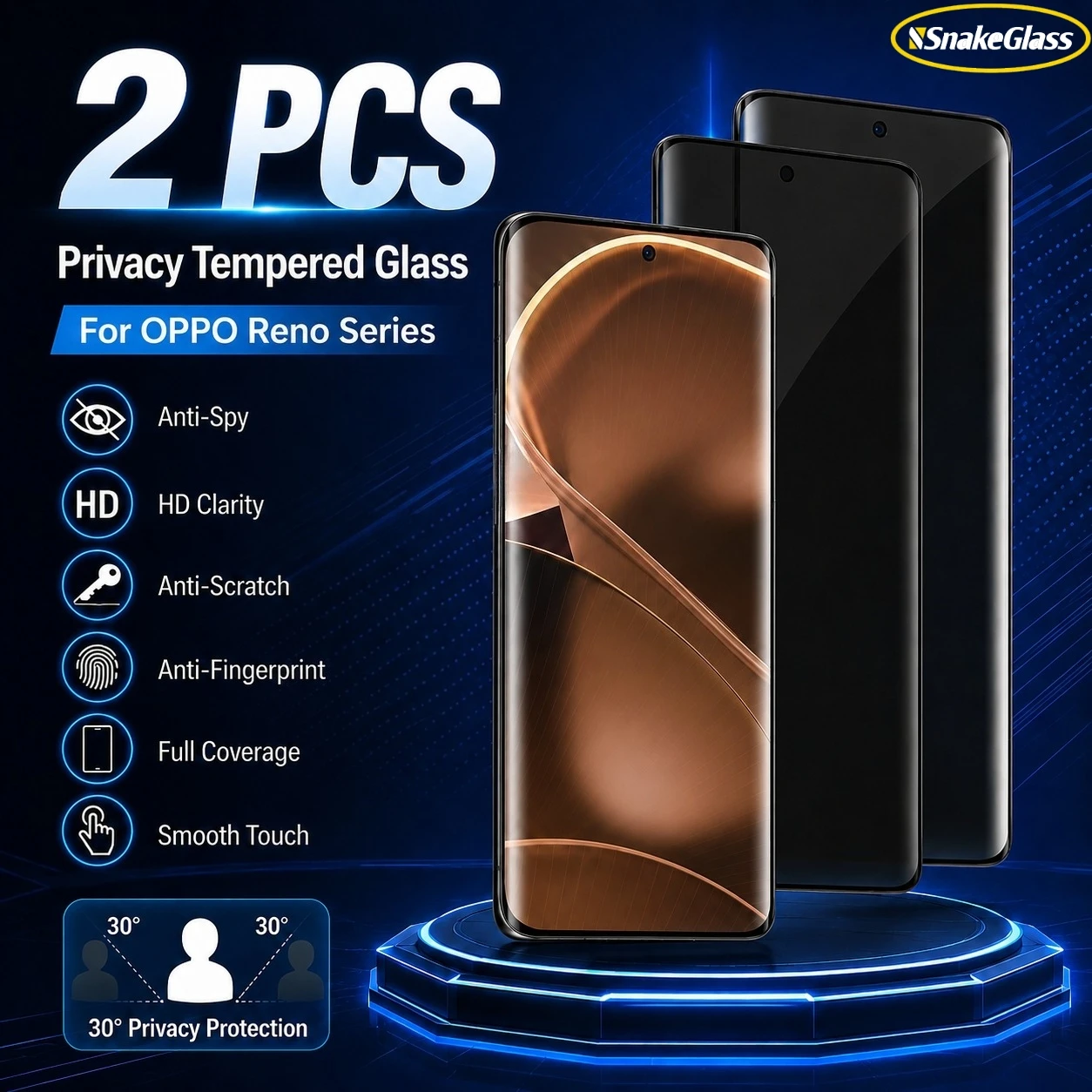 2Pack 3D Hot-Bending Anti Peeping Tempered Glass for OPPO Reno 13/12/11/10/9/6 Pro 6/9/10Pro Plus Privacy Screen Protectors Film
2Pack 3D Hot-Bending Anti Peeping Tempered Glass for OPPO Reno 13/12/11/10/9/6 Pro 6/9/10Pro Plus Privacy Screen Protectors Film