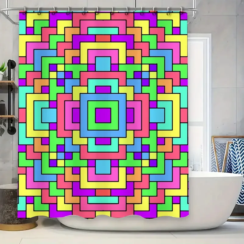 Ярко цветная геометрическая занавеска для душа, декор для ванной комнаты с привлекательным узором для домашней кухни или ванны, водона с 3D принтом
Ярко цветная геометрическая занавеска для душа, декор для ванной комнаты с привлекательным узором для домашней кухни или ванны, водона с 3D принтом