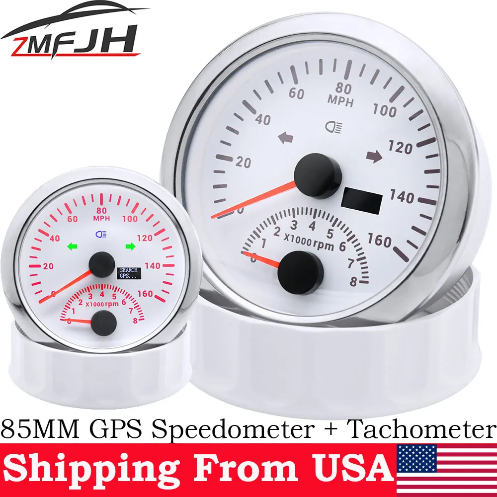 AD Waterproof 85mm Digital GPS Speedometer Gauge 0-160MPH with Tachometer 0-8000RPM For Marine Boat Car Speed Gauge Universal
AD Waterproof 85mm Digital GPS Speedometer Gauge 0-160MPH with Tachometer 0-8000RPM For Marine Boat Car Speed Gauge Universal