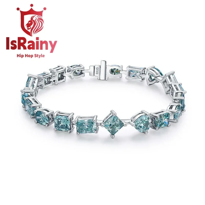 IsRainy Hip Hop Rock 100%925 Sterling Silver Round Cut VVS1 D Real GRA Moissanite Diamonds Tennis Chain Bracelets Fine Jewelry
IsRainy Hip Hop Rock 100%925 Sterling Silver Round Cut VVS1 D Real GRA Moissanite Diamonds Tennis Chain Bracelets Fine Jewelry