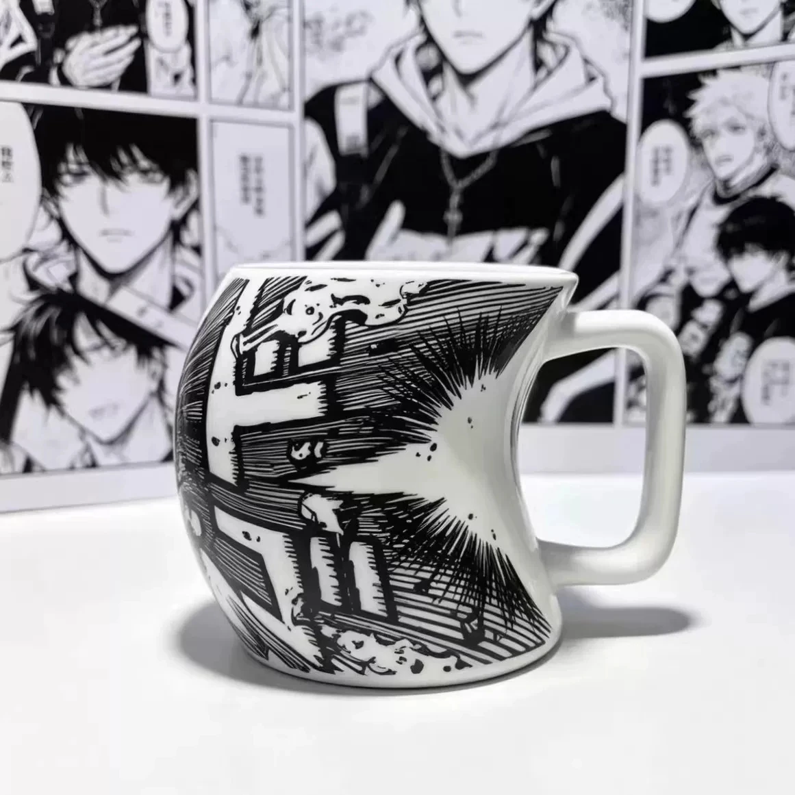 Ceramic Mug Japanese Manga Shockwave Design Black White Line Art Creative Comic Shaped For Coffee Tea Manga Lovers Home Office
Ceramic Mug Japanese Manga Shockwave Design Black White Line Art Creative Comic Shaped For Coffee Tea Manga Lovers Home Office