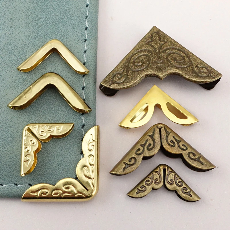 10PCS Notebook Bag Corner Photo Album Corner Protector Antique Copper Corner Sticker Retro Pressed Leather Corner Code Fastener
10PCS Notebook Bag Corner Photo Album Corner Protector Antique Copper Corner Sticker Retro Pressed Leather Corner Code Fastener