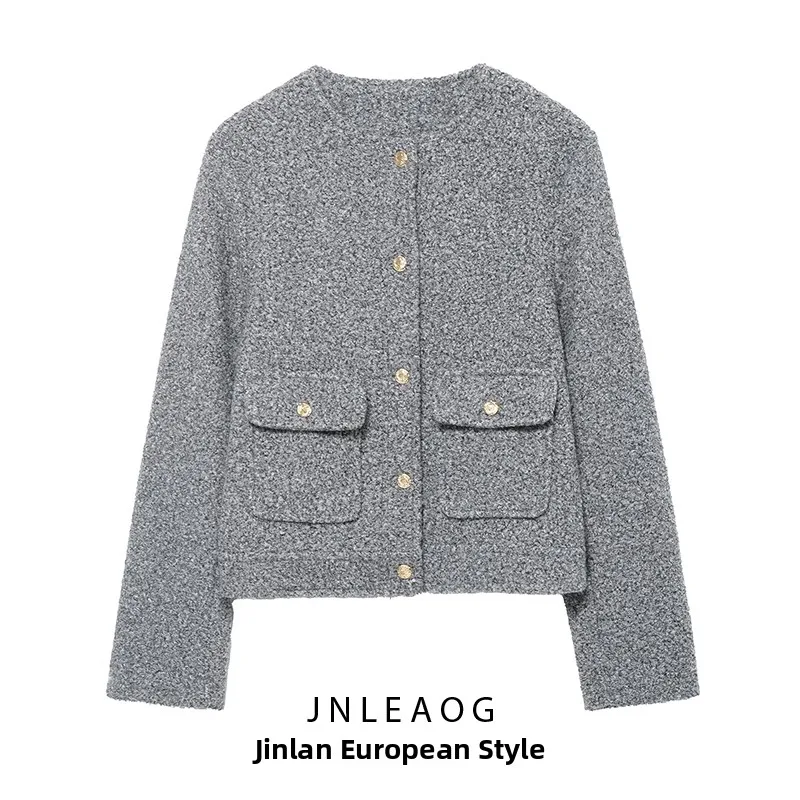 JNLEAOG Faionable Gold Button Decorated Woolen Coat for Women Autumn New Sle Versatile Ele Long Sve Polyester Oute...
JNLEAOG Faionable Gold Button Decorated Woolen Coat for Women Autumn New Sle Versatile Ele Long Sve Polyester Oute...