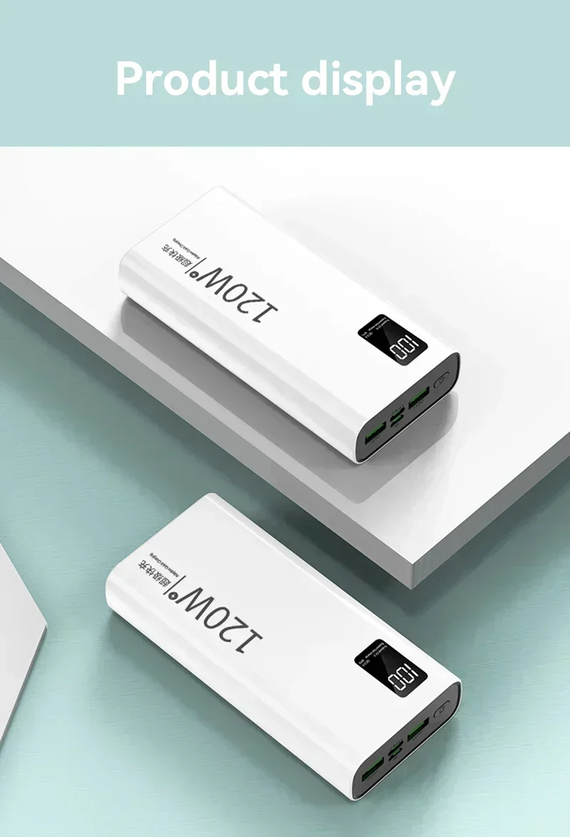 NE GO 120W High Capacity Power Bank 30000mAh Fast Charging Power bank Digital Display External Charger For IPhone 15 14 13 Pro M
NE GO 120W High Capacity Power Bank 30000mAh Fast Charging Power bank Digital Display External Charger For IPhone 15 14 13 Pro M