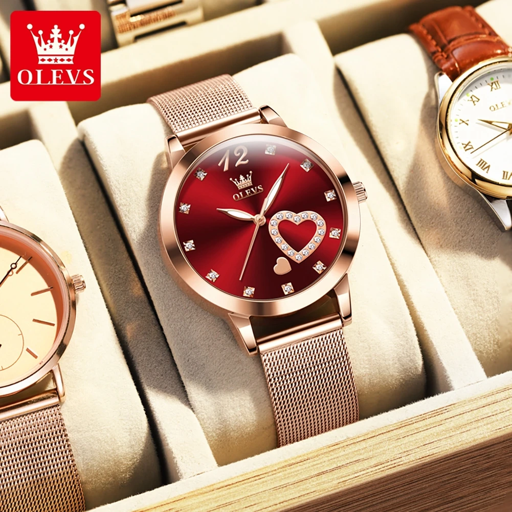 OLEVS Womens Luxury Women Watches Top Brand Fashion Diamond Ladies Quartz Watch Stainless Steel Rose Gold Female Wristwatch
OLEVS Womens Luxury Women Watches Top Brand Fashion Diamond Ladies Quartz Watch Stainless Steel Rose Gold Female Wristwatch