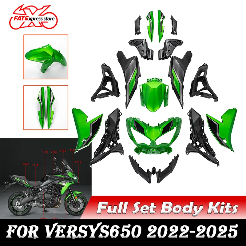 Versys 650 Motorcycle Full Fairing Injection Bodywork Kits Cowl Panel Cover For Kawasaki Versys650 ABS Plastic 2022-2025 2024
Versys 650 Motorcycle Full Fairing Injection Bodywork Kits Cowl Panel Cover For Kawasaki Versys650 ABS Plastic 2022-2025 2024