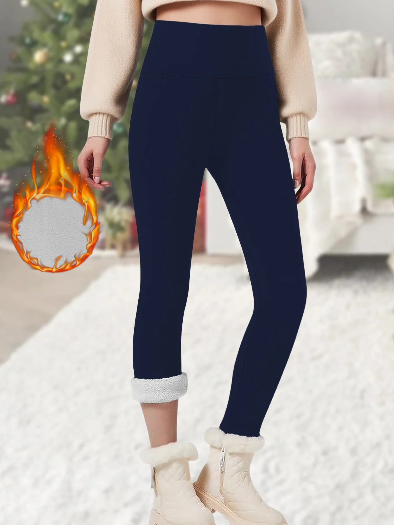 High Waisted Fleece-Lined Leggings for Women Thick Soft Tummy Control Workout Running Yoga Thermal Warm Pants for Cold Winter
High Waisted Fleece-Lined Leggings for Women Thick Soft Tummy Control Workout Running Yoga Thermal Warm Pants for Cold Winter