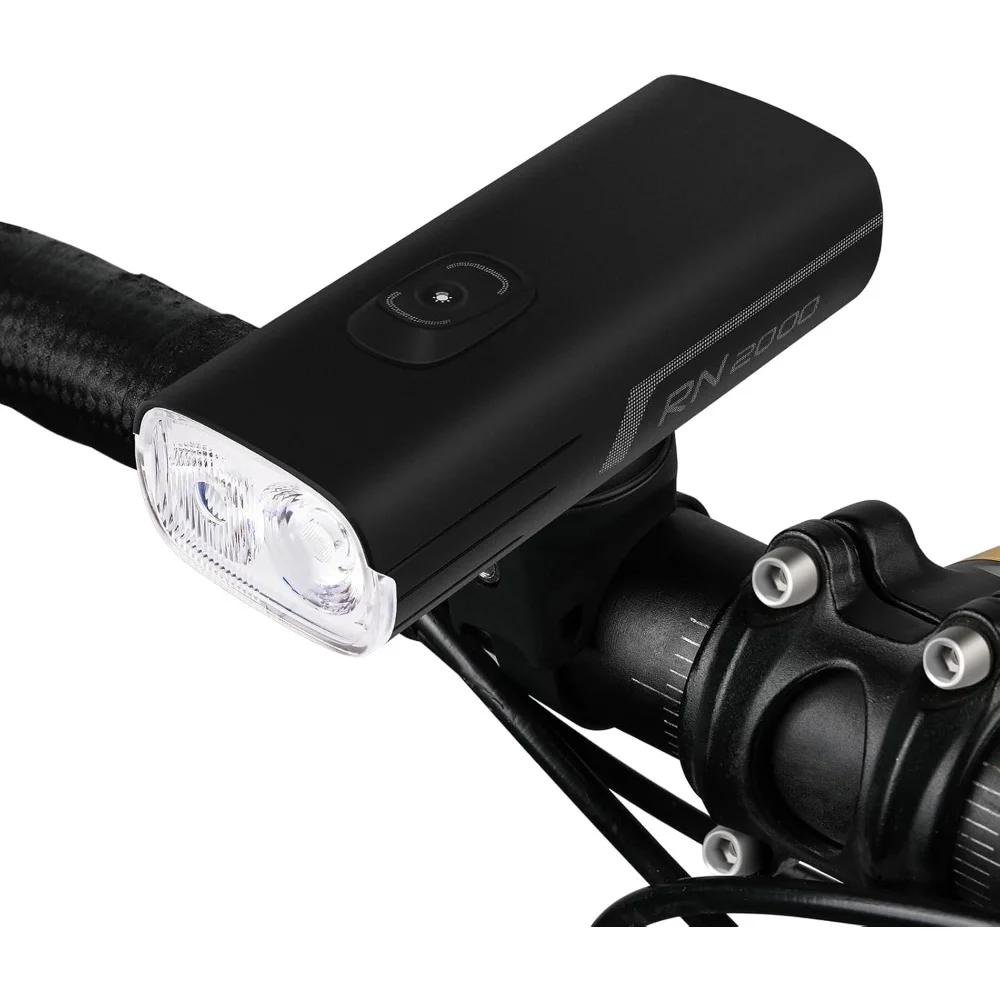 Rechargeable Bike Light, 2000 Lumens and 557ft Max Throw Waterproof Bicycle Headlight with Spot&Flood Beams, Remote Control
Rechargeable Bike Light, 2000 Lumens and 557ft Max Throw Waterproof Bicycle Headlight with Spot&Flood Beams, Remote Control