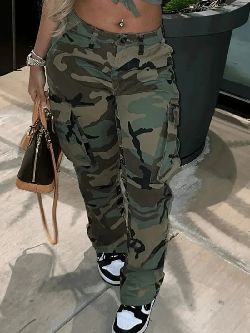 Women Plus Size Camo Print Side Pocket Cargo Pants Camouflage Mid Waist Casual Camo Pants Regular Leisure Lady Pants 2023 New
Women Plus Size Camo Print Side Pocket Cargo Pants Camouflage Mid Waist Casual Camo Pants Regular Leisure Lady Pants 2023 New