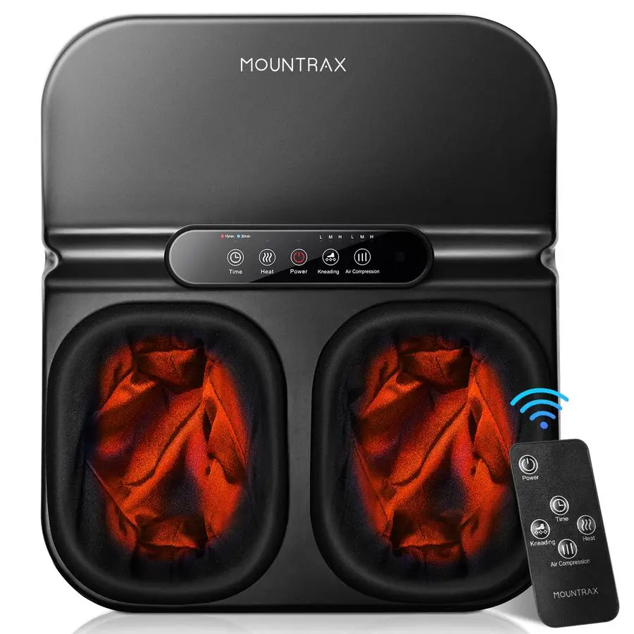 Foot Massager Machine with Heat, Foot Massager for Plantar Fasciitis, Neuropathy Pain, Shiatsu Foot Massager with Remote, Fits F
Foot Massager Machine with Heat, Foot Massager for Plantar Fasciitis, Neuropathy Pain, Shiatsu Foot Massager with Remote, Fits F