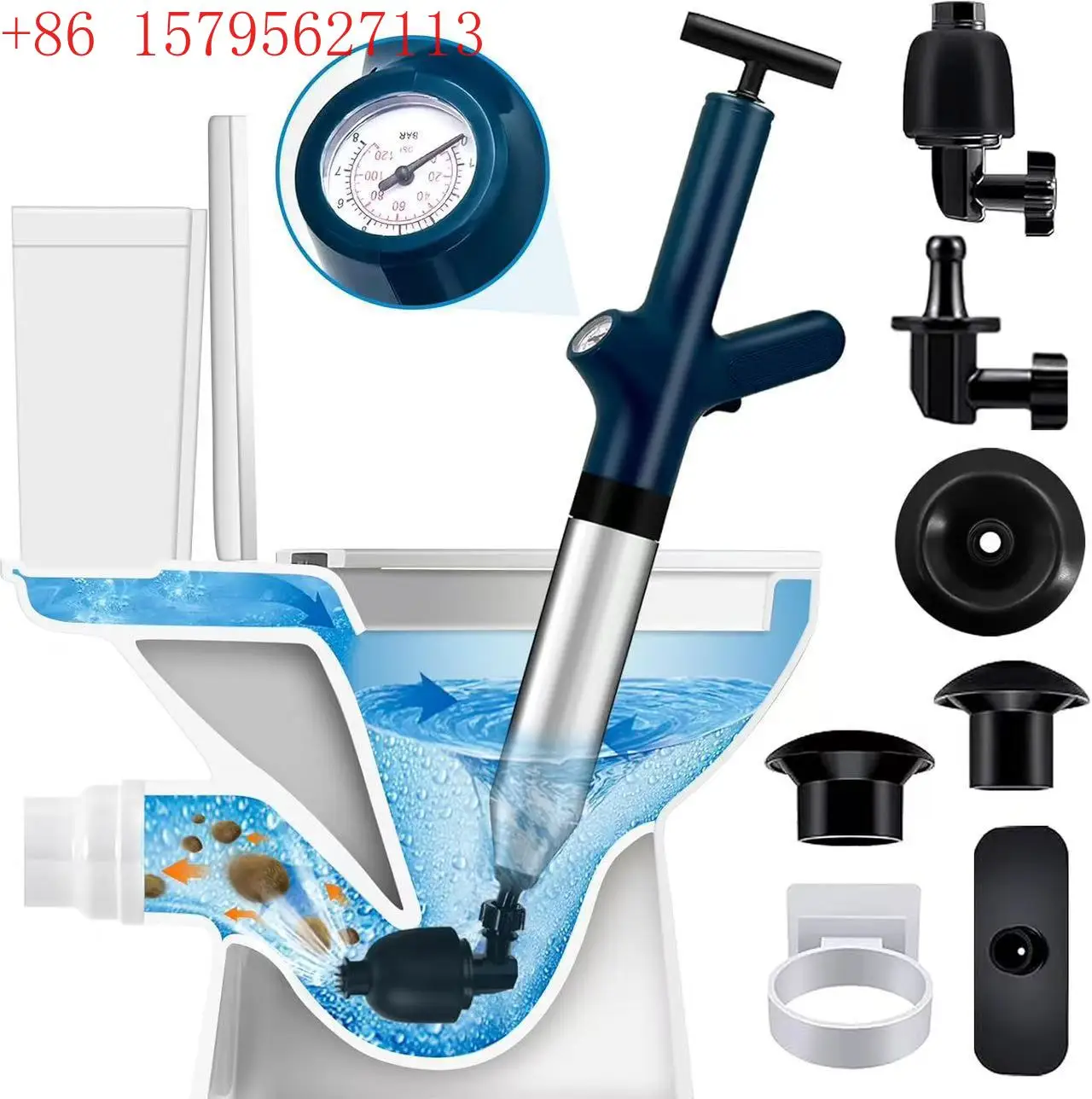 High-pressure original dredger, one shot through household floor drain dredging toilet head, universal for bathroom accessories
High-pressure original dredger, one shot through household floor drain dredging toilet head, universal for bathroom accessories