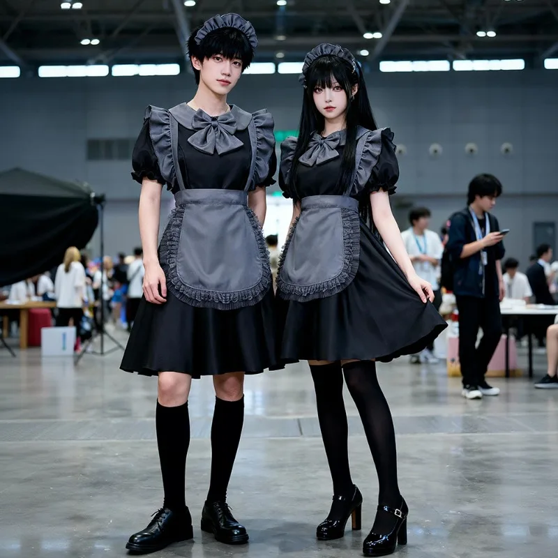 Japanese Soft Girl Maid Cosplay Costume Cute Sweet Lolita Bow Dress Apron Headwear Suit for Women Girls Gothic Dresses Outfit
Japanese Soft Girl Maid Cosplay Costume Cute Sweet Lolita Bow Dress Apron Headwear Suit for Women Girls Gothic Dresses Outfit