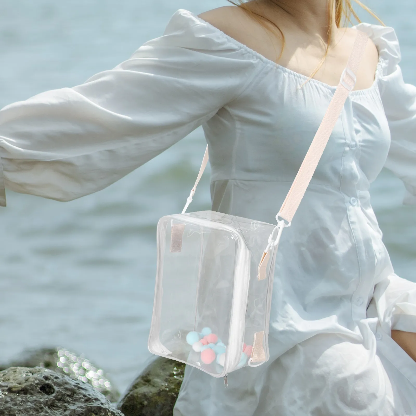 Прозрачная хлопковая сумка-органайзер большой вместимости с портативным плечевым ремнем, дорожный чехол-кроссбоди, прозрачный держатель для мягких вещей
Прозрачная хлопковая сумка-органайзер большой вместимости с портативным плечевым ремнем, дорожный чехол-кроссбоди, прозрачный держатель для мягких вещей