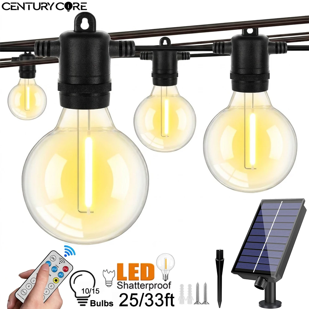 G40 Solar String Light Garden Remote E12 24V USB Recharger Shatterproof Outdoor Led Light Waterproof Hanging Lights Decor Leds
G40 Solar String Light Garden Remote E12 24V USB Recharger Shatterproof Outdoor Led Light Waterproof Hanging Lights Decor Leds
