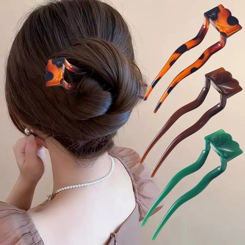 Love U-Shaped Hair Fork Fashion Hairpin Acrylic Geometric Headwear Women Girls Ponytail Hair Sticks Hair Accessories Hairstyle
Love U-Shaped Hair Fork Fashion Hairpin Acrylic Geometric Headwear Women Girls Ponytail Hair Sticks Hair Accessories Hairstyle