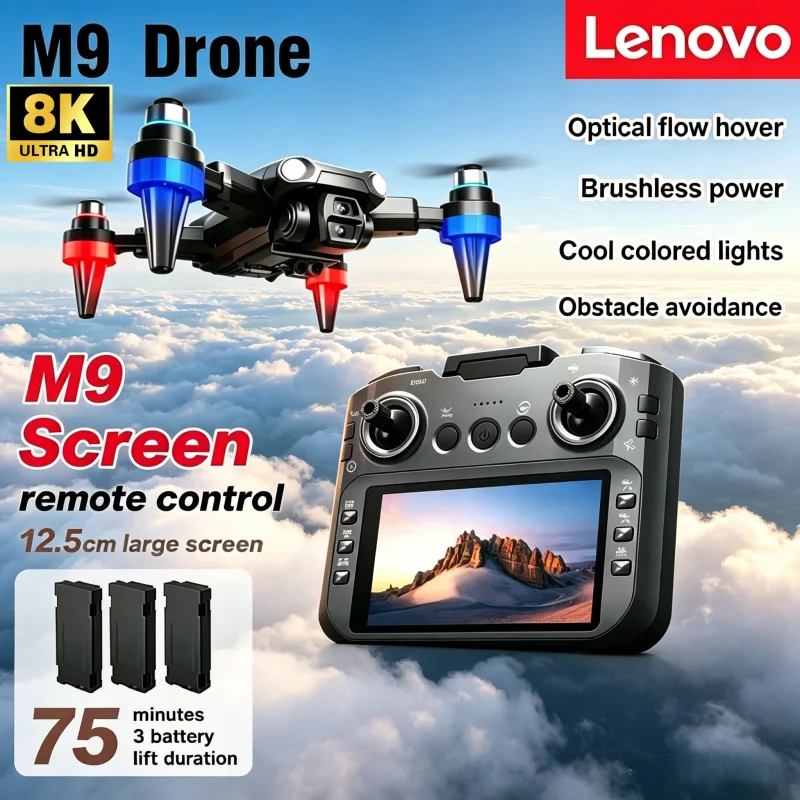 Lenovo M9 4K Professional Foldable Drone Quadcopter 5G GPS Brushless Motor HD Dual Camera Photography RC Hovering Toy Drone
Lenovo M9 4K Professional Foldable Drone Quadcopter 5G GPS Brushless Motor HD Dual Camera Photography RC Hovering Toy Drone