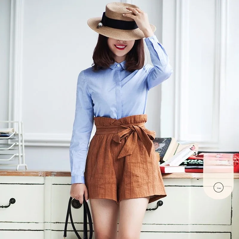 Elwing Original Summer Cotton Linen High Waist Shorts Women's Knot Hot Pants Casual Straight Leg Trousers
Elwing Original Summer Cotton Linen High Waist Shorts Women's Knot Hot Pants Casual Straight Leg Trousers