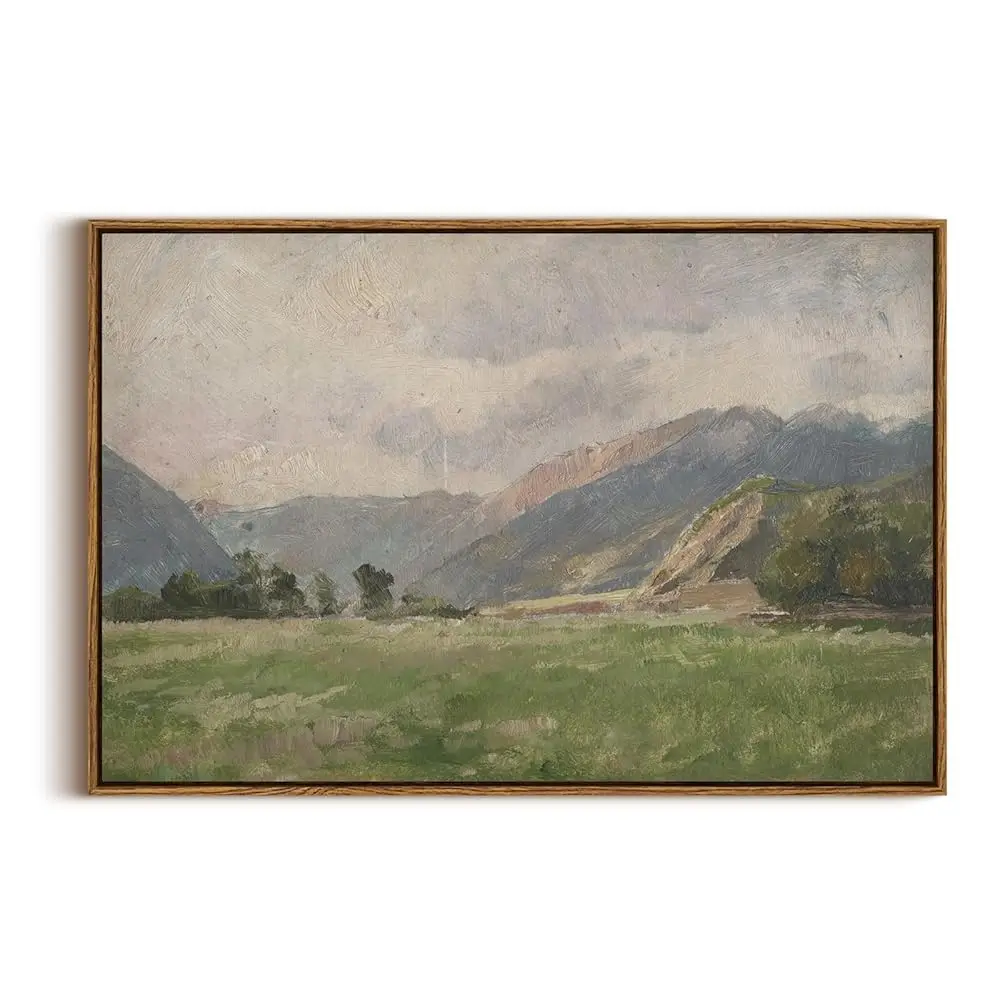 Framed Canvas Wall Art Vintage Decor, Prairie Mountain Landscape Paintings, Large Prints, Farmhouse Decor, Natural Scenery 
Framed Canvas Wall Art Vintage Decor, Prairie Mountain Landscape Paintings, Large Prints, Farmhouse Decor, Natural Scenery