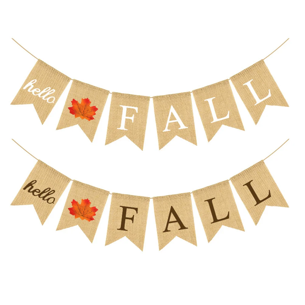Fall Decor Thanksgiving Party Banner European and for White Bunting Maple Leaves 
Fall Decor Thanksgiving Party Banner European and for White Bunting Maple Leaves