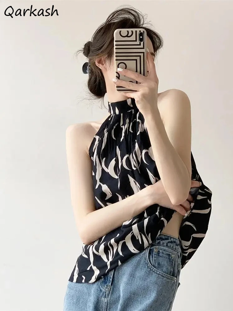 S-3XL Baggy Blouse Women Summer Printed Casual Halter Collar Folds Stylish All-match Fashion Aesthetic Korean Style Design Chic
S-3XL Baggy Blouse Women Summer Printed Casual Halter Collar Folds Stylish All-match Fashion Aesthetic Korean Style Design Chic
