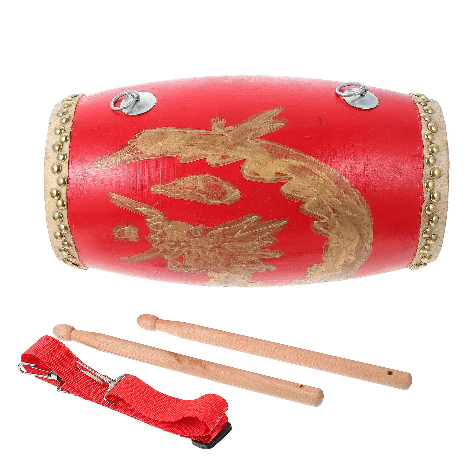 1pc Dragon Pattern Waist Drum Red Wood Portable Traditional Chinese Percussion Instrument For Kids Dance Performance
1pc Dragon Pattern Waist Drum Red Wood Portable Traditional Chinese Percussion Instrument For Kids Dance Performance