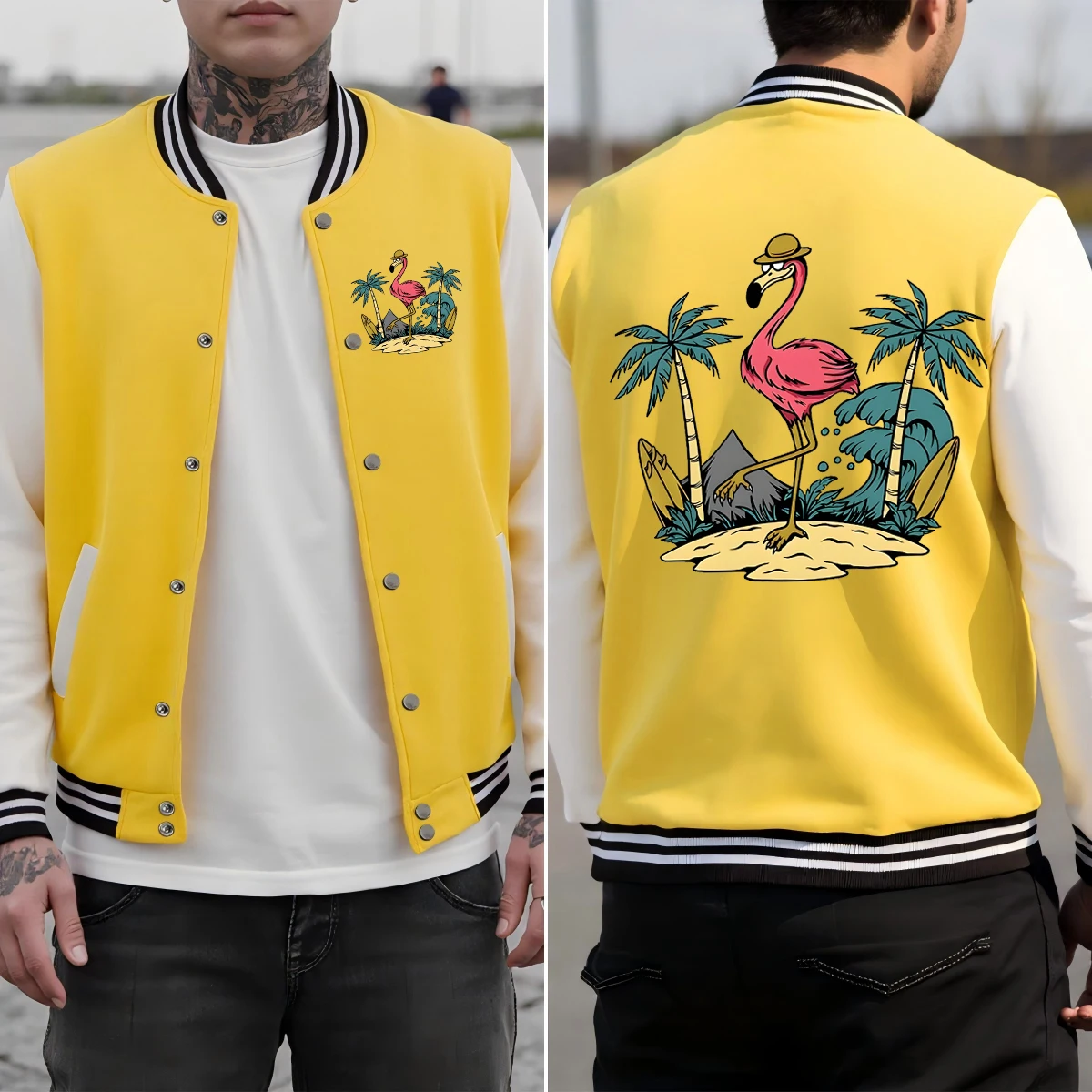Flamingos Living In The Tropics Printed Jackets Men Loose Autumn Baseball Uniform Colorful Cotton Streetwear Soft Clothes
Flamingos Living In The Tropics Printed Jackets Men Loose Autumn Baseball Uniform Colorful Cotton Streetwear Soft Clothes