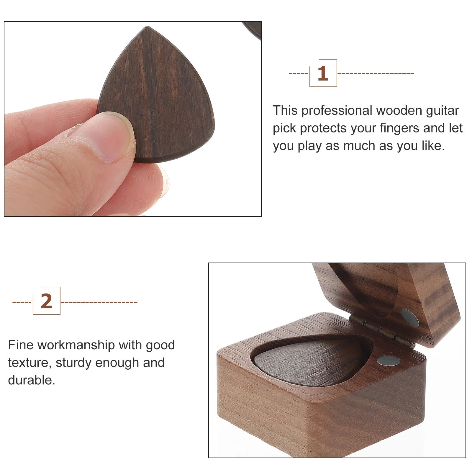 Pick Storage Box Guitar Plectrum Wood Picks Portable Folk Plectrums Professional 
Pick Storage Box Guitar Plectrum Wood Picks Portable Folk Plectrums Professional