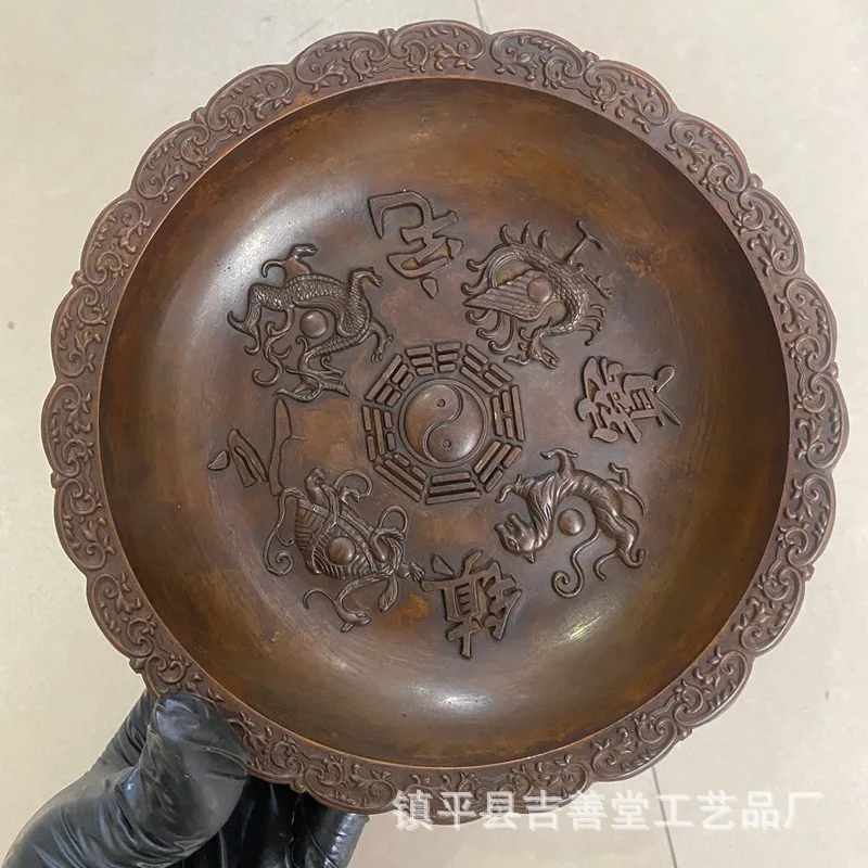 Antique Dragon and Phoenix Plate Ornaments Four Beast Treasure Ornaments Retro Furnishings Plate Buddha Hall Fruit Plate Crafts
Antique Dragon and Phoenix Plate Ornaments Four Beast Treasure Ornaments Retro Furnishings Plate Buddha Hall Fruit Plate Crafts