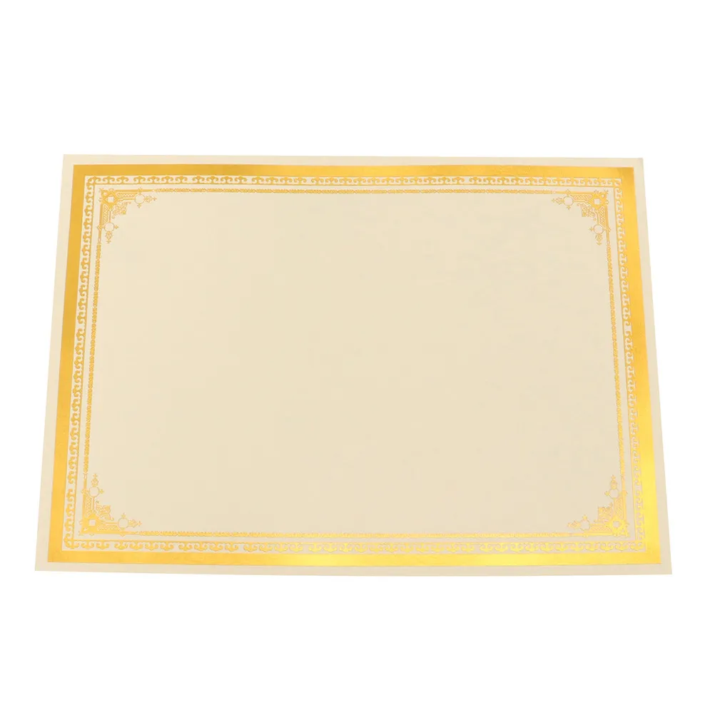 8 Sheets Certificate Supplies A4 250G Gold Plated Blank Award Paper for Employee Appreciation Student Excellence Teacher
8 Sheets Certificate Supplies A4 250G Gold Plated Blank Award Paper for Employee Appreciation Student Excellence Teacher