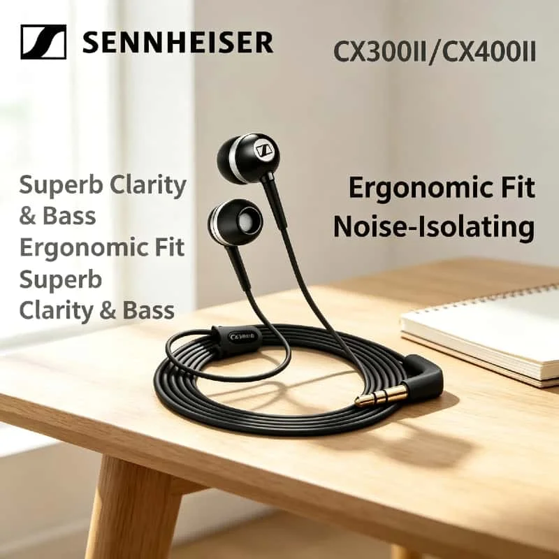 2026 Sennheiser CX300II CX400II Wired in Ear High Resolution Headphones High Quality Sound for PC Laptop Phone Tablet Pro
2026 Sennheiser CX300II CX400II Wired in Ear High Resolution Headphones High Quality Sound for PC Laptop Phone Tablet Pro