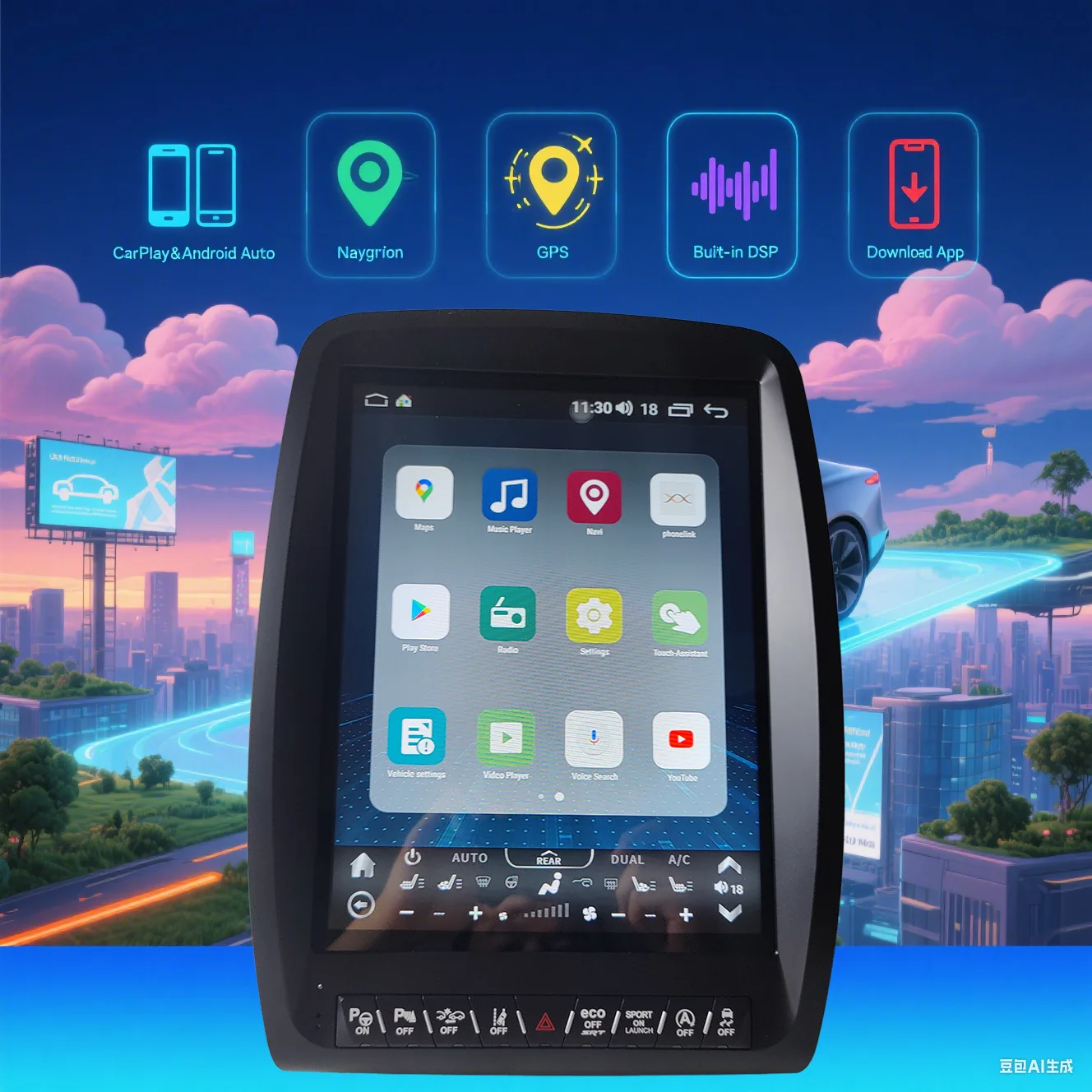 8 Core Qualcomm Android Car Multimedia Automotive PlayerFor Dodge Durango 2010 -2016 GPS Navigation Car Radio Head Unit