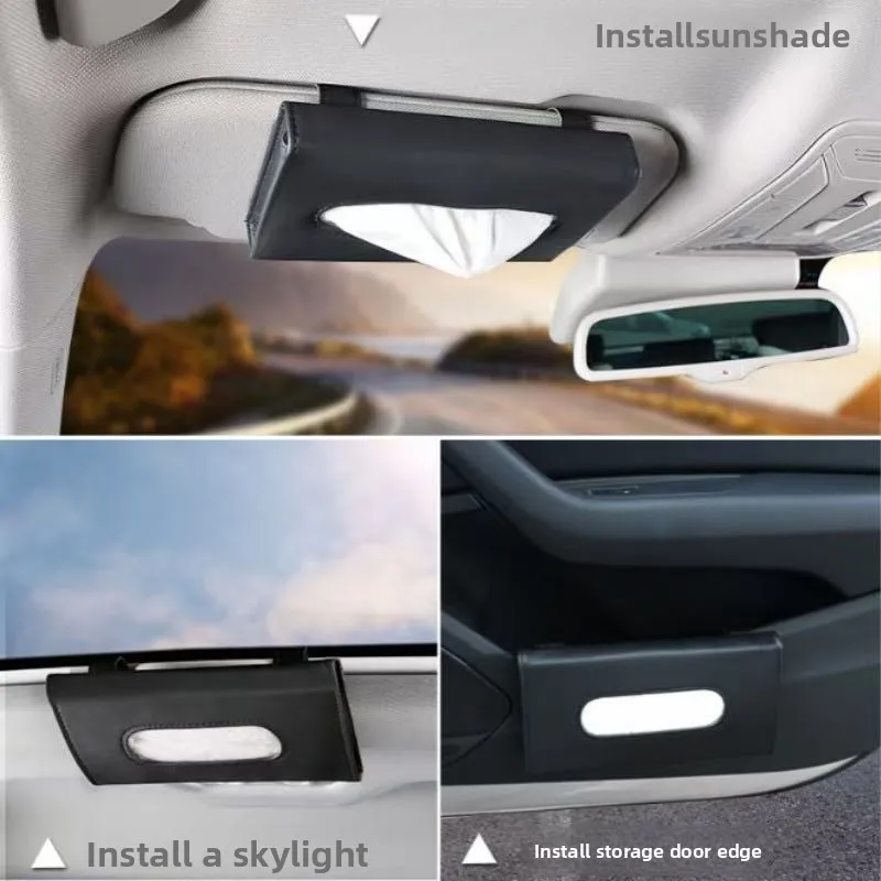 Car tissue box, hanging type tissue box, creative car tissue bag, sun visor tissue box, interior decoration product, storage
Car tissue box, hanging type tissue box, creative car tissue bag, sun visor tissue box, interior decoration product, storage