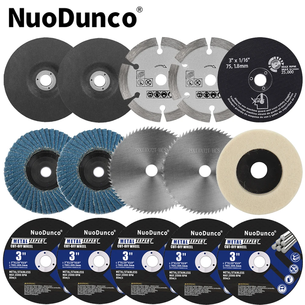 15 шт./компл., 75 мм, отрезной диск по металлу, циркулярная пила, лепестковый диск, шерстяной полировальный диск для угловой шлифовальной машины, аксессуары
15 шт./компл., 75 мм, отрезной диск по металлу, циркулярная пила, лепестковый диск, шерстяной полировальный диск для угловой шлифовальной машины, аксессуары