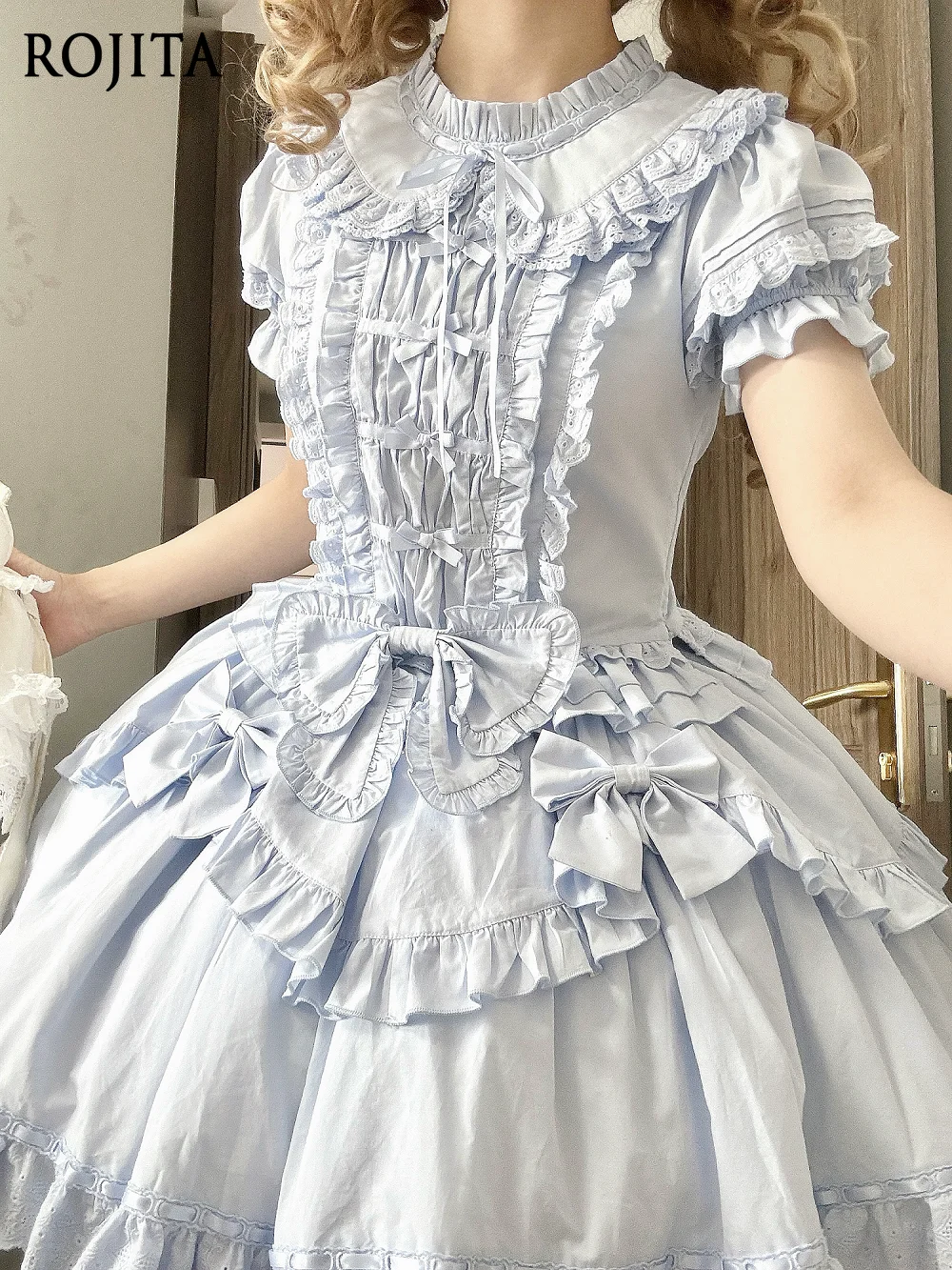 Blue Lolita Split Set Women Summer 2026 New Ruffled Blouse + Tiered Skirt Sweet Lolita 2-Piece Sets
Blue Lolita Split Set Women Summer 2026 New Ruffled Blouse + Tiered Skirt Sweet Lolita 2-Piece Sets