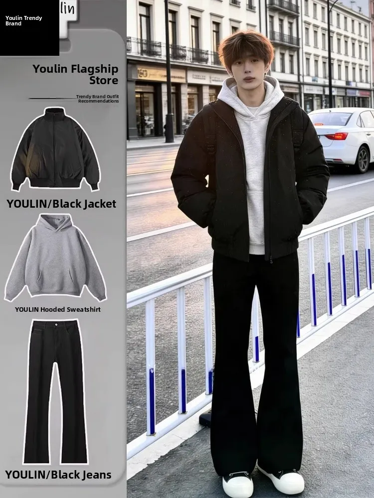 American Style Short Flight Jacket Outerwear for Men Cool And Handsome Denim Jeans Ootd Spring Complete Set Casual Sportswear
American Style Short Flight Jacket Outerwear for Men Cool And Handsome Denim Jeans Ootd Spring Complete Set Casual Sportswear