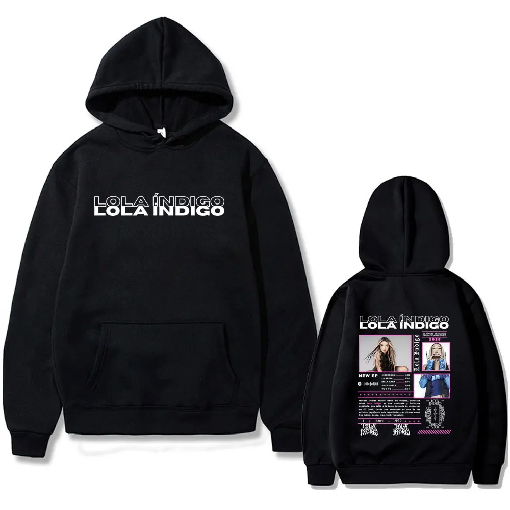 Singer Lola Indigo 2025 Tour Hoodie Men's Women's Hip Hop Fashion Pop Music Pullover Hoodies Unisex Vintage Oversized Sweatshirt
Singer Lola Indigo 2025 Tour Hoodie Men's Women's Hip Hop Fashion Pop Music Pullover Hoodies Unisex Vintage Oversized Sweatshirt
