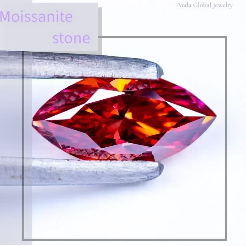 M-Top Gemstone Charms Moissanite Stone Marquise Cut Watermelon Red Color VVS1 with GRA Certificate for jewel making
M-Top Gemstone Charms Moissanite Stone Marquise Cut Watermelon Red Color VVS1 with GRA Certificate for jewel making