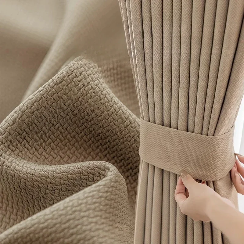 Blackout Curtains All-cloth Bedroom Cotton And Linen Light Luxury Living Room Thickened Shading Sun Protection Milk Tea Color
Blackout Curtains All-cloth Bedroom Cotton And Linen Light Luxury Living Room Thickened Shading Sun Protection Milk Tea Color