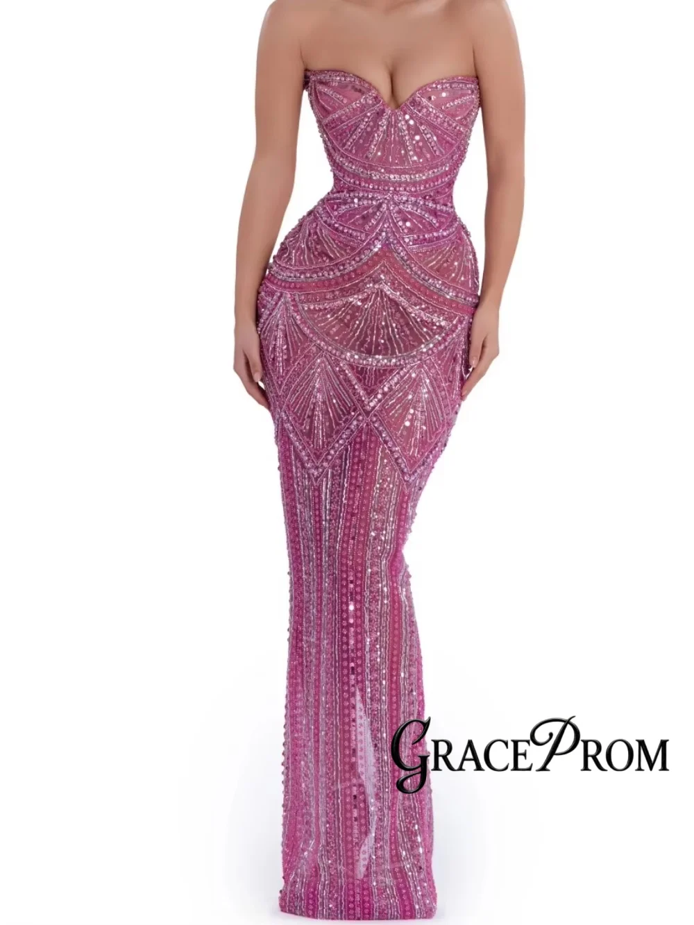 Gorgeous Beaded Illusion Evening Dress Stunning Strapless Floor-length Wedding Party Gown Customized Chic Straight Prom Dress
Gorgeous Beaded Illusion Evening Dress Stunning Strapless Floor-length Wedding Party Gown Customized Chic Straight Prom Dress