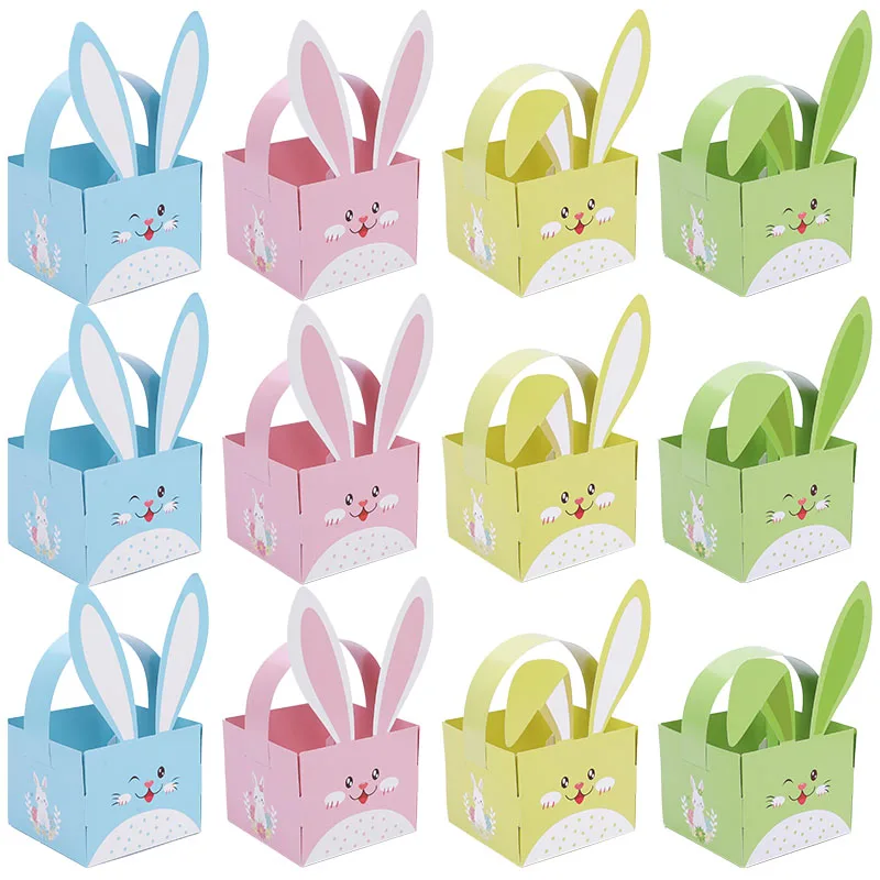 4pcs Easter Rabbit Ear Candy Box Bunny Paper Storage Basket Cookie Gift Packaging Box With Handle Happy Easter Party Decorations
4pcs Easter Rabbit Ear Candy Box Bunny Paper Storage Basket Cookie Gift Packaging Box With Handle Happy Easter Party Decorations