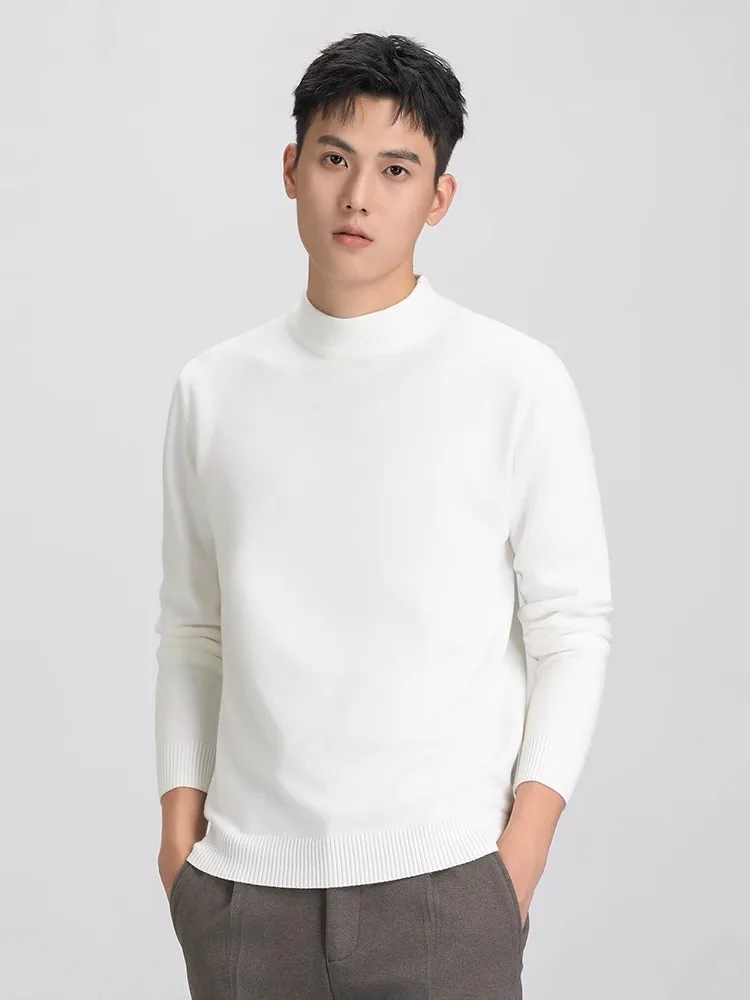 Men's Mid-Ne Fce-Lined Knitwear f-High Collar Base Layer Sweater Casual Winter Faion Youthful Sle Long Sve Top
Men's Mid-Ne Fce-Lined Knitwear f-High Collar Base Layer Sweater Casual Winter Faion Youthful Sle Long Sve Top