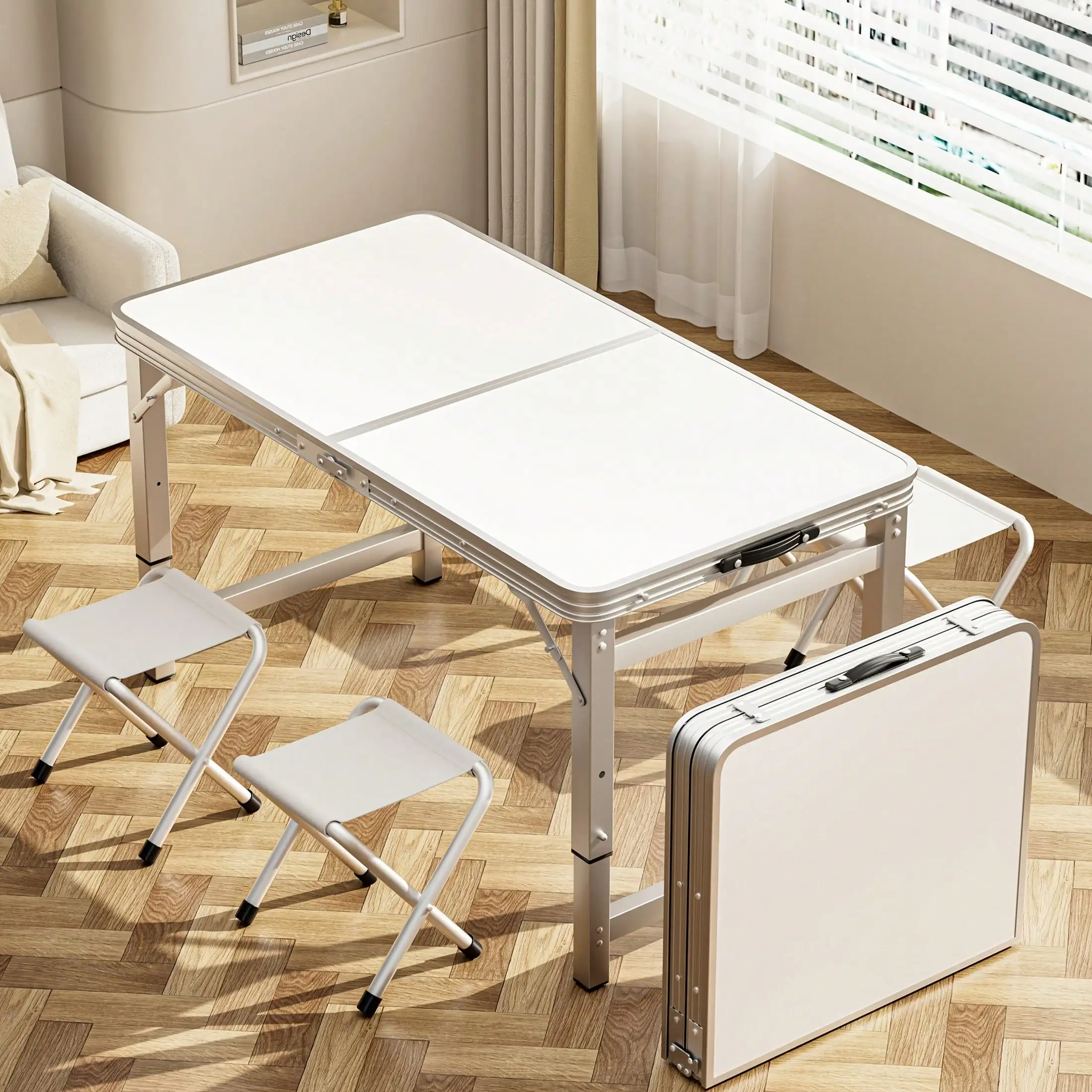Multifunctional Folding Camping Table, Height Adjustable Portable Half Fold Outdoor Picnic Table With Carry Handle, Lightweight Travel Desk For Camping, BBQ, Hunting, Fishing, Tailgate Party, Ideal Gift For Men Family
Multifunctional Folding Camping Table, Height Adjustable Portable Half Fold Outdoor Picnic Table With Carry Handle, Lightweight Travel Desk For Camping, BBQ, Hunting, Fishing, Tailgate Party, Ideal Gift For Men Family