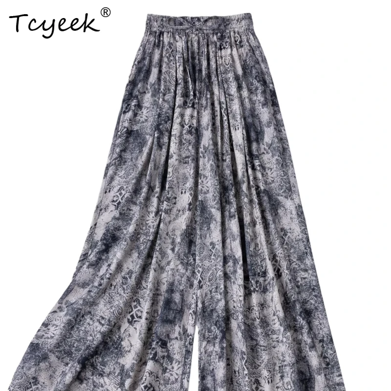 Широкие брюки Tcyeek из 65% натурального шелка для женщин, коллекция Весна-Лето 2026, повседневные, в уличном стиле, художественные, женская одежда, Pantalon Pour Femme
Широкие брюки Tcyeek из 65% натурального шелка для женщин, коллекция Весна-Лето 2026, повседневные, в уличном стиле, художественные, женская одежда, Pantalon Pour Femme