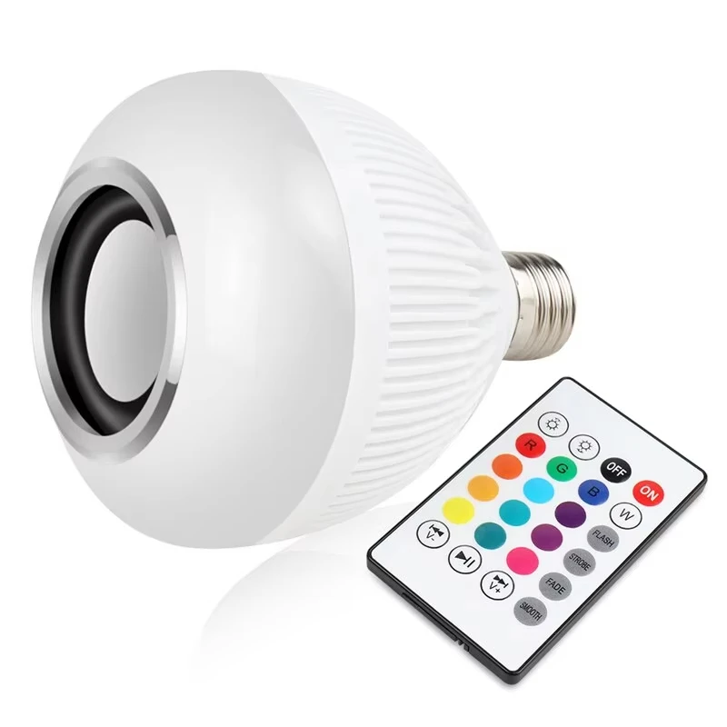 LED E27 Bluetooth Lamp Bulb 12W Speaker Music APP Remote Control Dimmable Night Light for Home Decoration Home Party Bar
LED E27 Bluetooth Lamp Bulb 12W Speaker Music APP Remote Control Dimmable Night Light for Home Decoration Home Party Bar