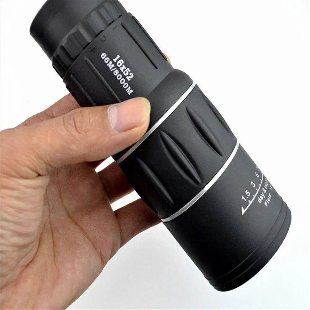 16x52 Monocular Telescope HD Optical Spotting Scope for Camping Hiking Watching Portable Compact Outdoor Activities
16x52 Monocular Telescope HD Optical Spotting Scope for Camping Hiking Watching Portable Compact Outdoor Activities