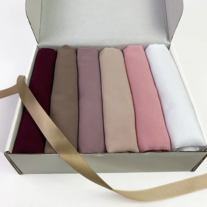 Custom Gift Box Hijab Muslim Women Bubble Chiffon Solid Head Scarf Islamic Ladies Shawl and Wrap Female Foulard Hijab Stoles
Custom Gift Box Hijab Muslim Women Bubble Chiffon Solid Head Scarf Islamic Ladies Shawl and Wrap Female Foulard Hijab Stoles